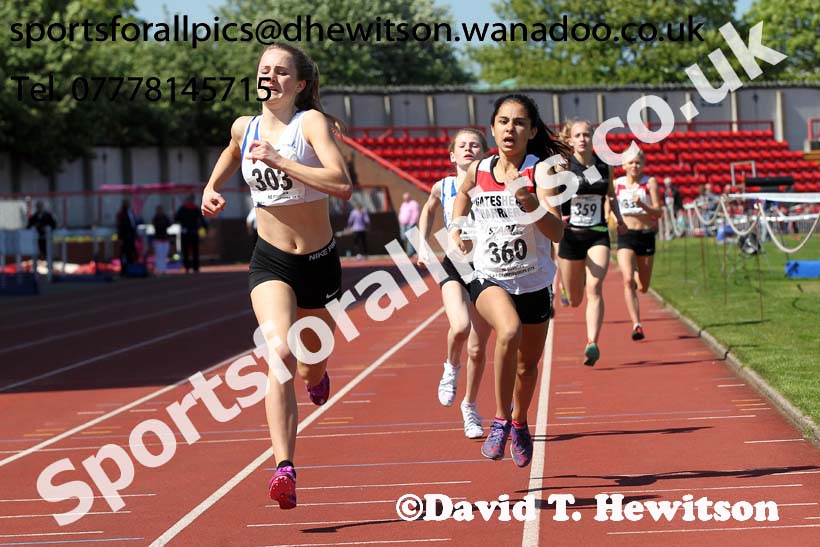 Girls under-15s, North East Track and Field Champs., Gateshead. Photo: David T. Hewitson/Sports for All Pics